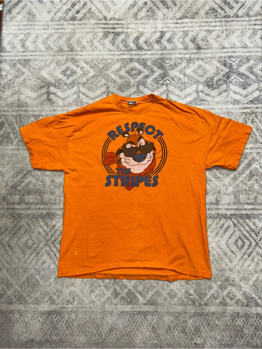 Orange 'Respect the Stripes' Graphic Tee